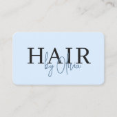 Hair Stylist Blue QR Code Visitenkarte (Vorderseite)