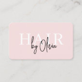  Hair Stylist Blush Pink QR Code Visitenkarte (Vorderseite)