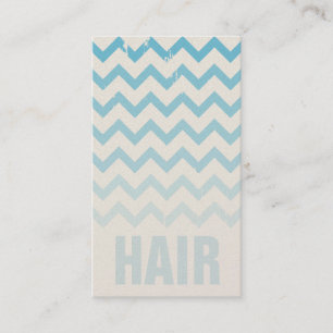 Hair Stylist Business Card - Cracked Blue Ombre Visitenkarte