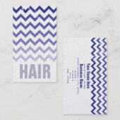 Hair Stylist Business Card - Cracked Indigo Ombre Visitenkarte (Vorne/Hinten)