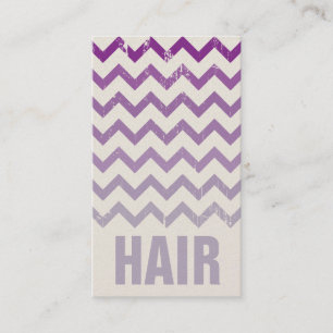 Hair Stylist Business Card - Cracked Lila Ombre Visitenkarte