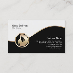Hair Stylist Business Card Fashion Style Symbol Visitenkarte