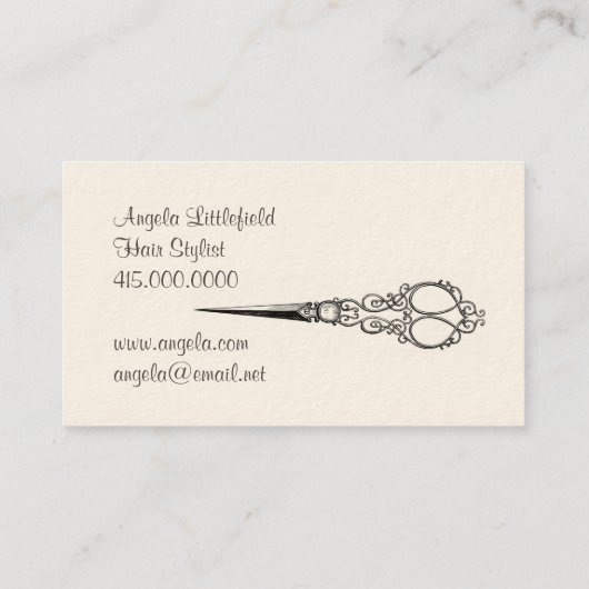 Hair Stylist Business Card Visitenkarte (Rückseite)