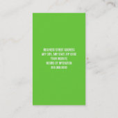 Hair Stylist Business Card Visitenkarte (Rückseite)