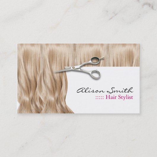 Hair Stylist Business Card Visitenkarte (Vorderseite)