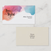 Hair Stylist Business Card Visitenkarte (Vorne/Hinten)