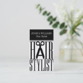 Hair Stylist Business Cards Visitenkarte (Stehend Vorderseite)