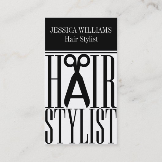 Hair Stylist Business Cards Visitenkarte (Vorderseite)