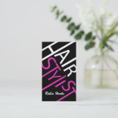 Hair Stylist Business Cards Visitenkarte (Stehend Vorderseite)