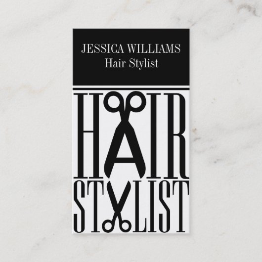 Hair Stylist Business Cards Visitenkarte (Vorderseite)