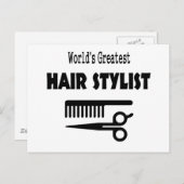 Hair Stylist Card Postkarte (Vorne/Hinten)
