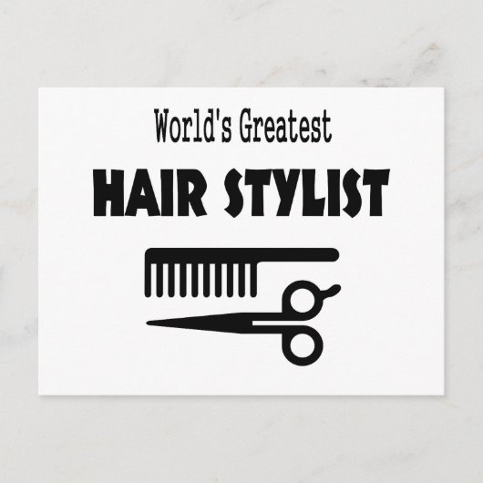 Hair Stylist Card Postkarte (Vorderseite)