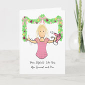 Hair Stylist Cartoon Funny Thank You from Customer Karte (Vorderseite)