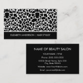 Hair Stylist Chic Pink Giraffe Animal Print Salon Visitenkarte (Vorne/Hinten)