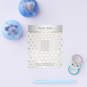 Hair Stylist Chic Silver Dots Eleganter Wäsche Flyer (Einzeln)