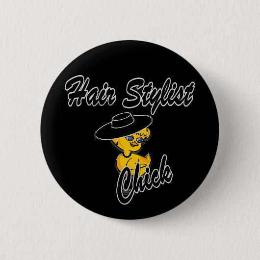 Hair Stylist Chick #4 Button (Vorderseite)