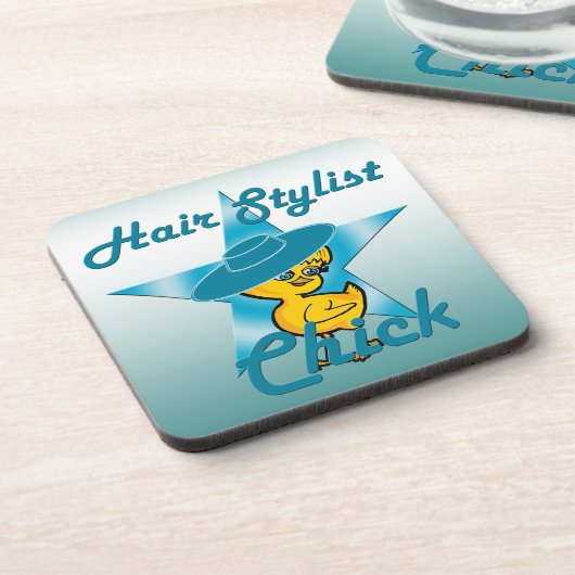 Hair Stylist Chick #7 Getränkeuntersetzer (Linke Seite)