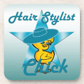 Hair Stylist Chick #7 Getränkeuntersetzer (Vorderseite)
