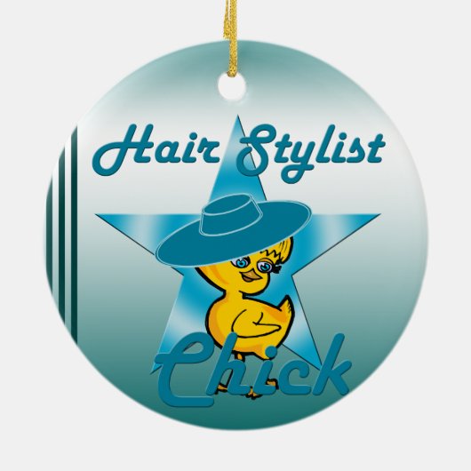 Hair Stylist Chick #7 Keramikornament (Hinten)