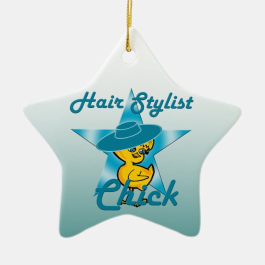 Hair Stylist Chick #7 Keramikornament (Vorne)