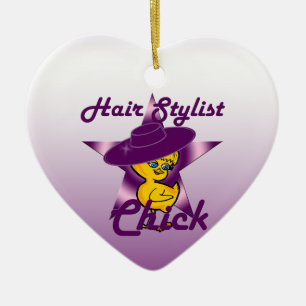 Hair Stylist Chick #9 Keramik Ornament