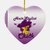 Hair Stylist Chick #9 Keramik Ornament (Hinten)