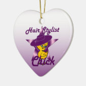 Hair Stylist Chick #9 Keramik Ornament (Links)