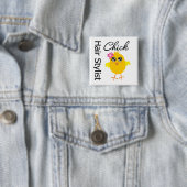 Hair Stylist Chick Button (Beispiel)