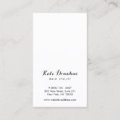 Hair Stylist Comb 10 Punch Customer Loyalty Card Treuekarte (Rückseite)