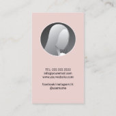 Hair Stylist Cute Scissor Doodle Blush Pink Photo Visitenkarte (Rückseite)