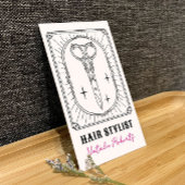 Hair Stylist Cute Scissor Doodle Custom Photo Visitenkarte