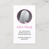 Hair Stylist Cute Scissor Doodle Custom Photo Visitenkarte (Rückseite)