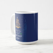 Hair Stylist Danke Weihnachts-Ornament-Marine Kaffeetasse (Vorderseite Links)