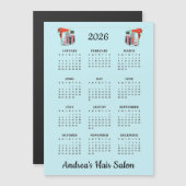 Hair Stylist Design 2026 Calendar Magnetic Card Magnetkarte (Vorne/Hinten)