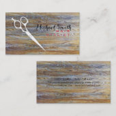 Hair Stylist Elegant Modernes Holz #5 Visitenkarte (Vorne/Hinten)
