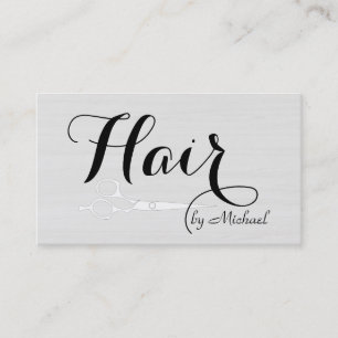 Hair Stylist Elegant Modernes Weißes Holz #2 Visitenkarte