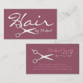 Hair Stylist Elegante Copper Rose Hintergrund #2 Visitenkarte (Vorne/Hinten)