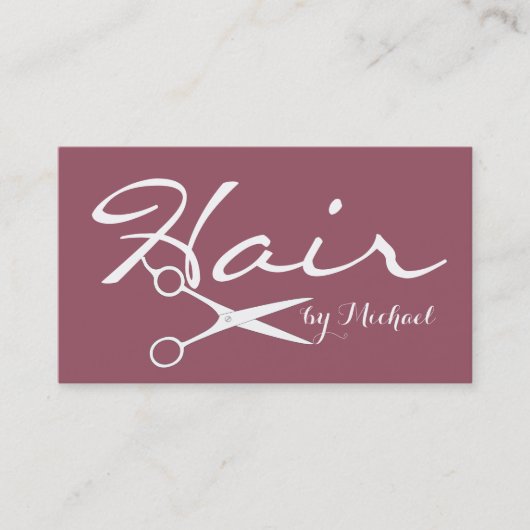 Hair Stylist Elegante Copper Rose Hintergrund #2 Visitenkarte (Vorderseite)