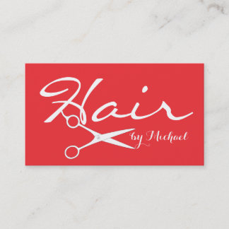 Hair Stylist Elegante Deep Carmine Rosa Hintergrun Visitenkarte