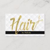 Hair Stylist Elegante Gold Script Moderne Visitenkarte (Vorderseite)