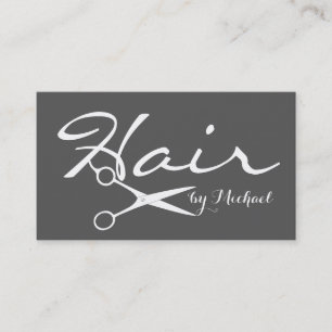 Hair Stylist Elegante Grau Hintergrund Visitenkarte