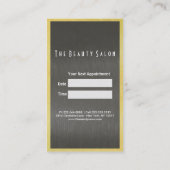Hair Stylist Elegante Imitate Goldene Schere Schwa Terminkarte (Rückseite)