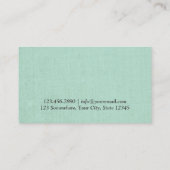 Hair Stylist Elegante Linen Hintergrund Visitenkarte (Rückseite)