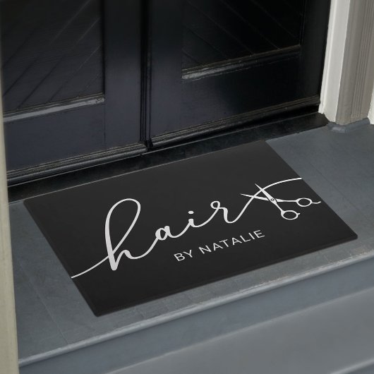 Hair Stylist Elegante Szyprische Schrift Schönheit Fußmatte