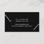 Hair Stylist Elegante Typografie Schönheitssalon Visitenkarte (Rückseite)