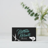 Hair Stylist Elegante Typografie Schönheitssalon Visitenkarte (Stehend Vorderseite)