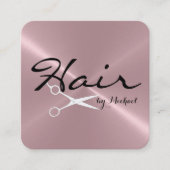 Hair Stylist Ernennung Stainless Steel Metal #2 Terminkarte (Vorderseite)