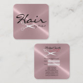 Hair Stylist Ernennung Stainless Steel Metal #2 Terminkarte (Vorne/Hinten)