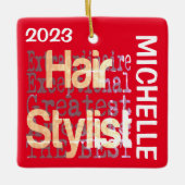 Hair Stylist Extraordinaire CUSTOM Keramikornament (Vorderseite)