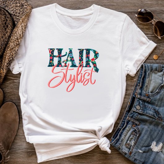 Hair Stylist Fun Blume Print Inspirivity T - Shirt